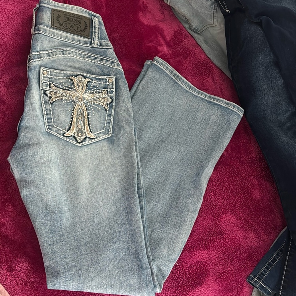 Rock flared high tummy tuck jeans